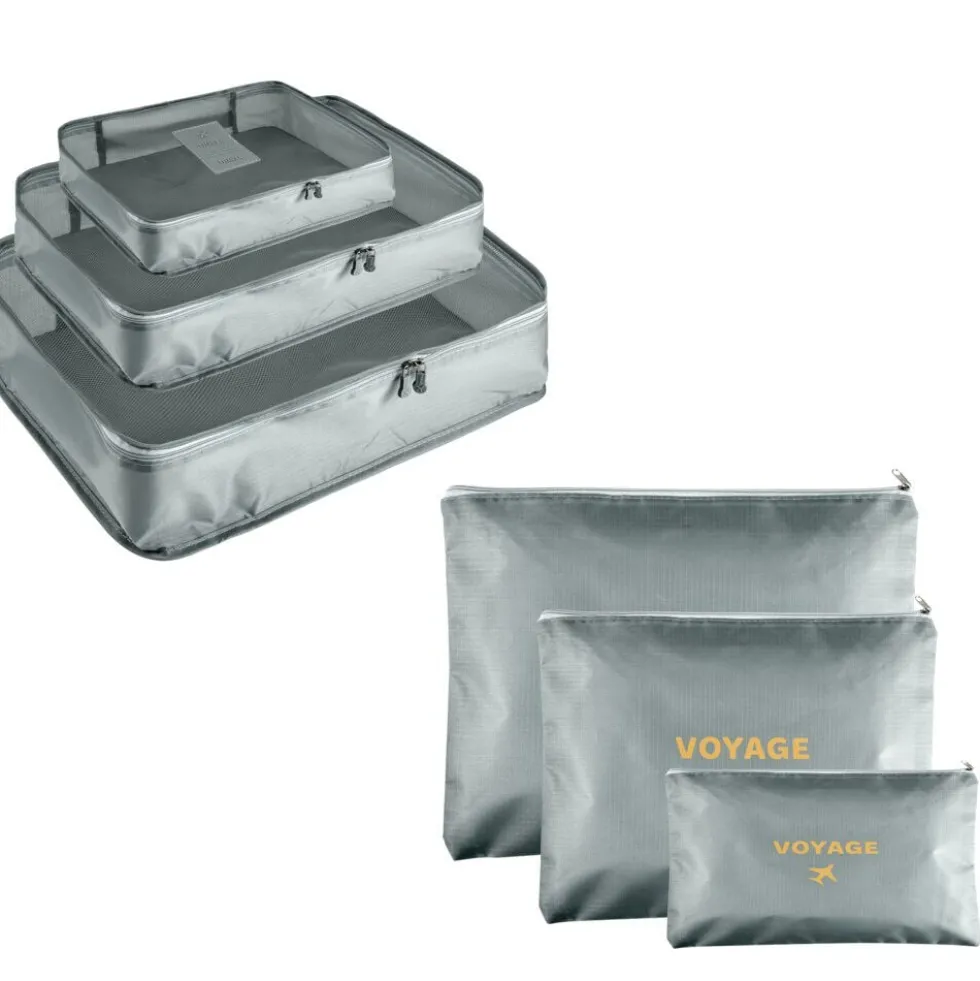Organisateur de voyage x6 polyester gris