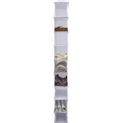 Organisateur de vêtements Blanc - 9 niveaux - 32x15xH128 cm