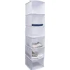 Organisateur de vêtements Blanc - 6 niveaux - 30x30xH128 cm