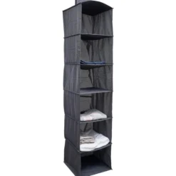 Organisateur de vêtements Gris - 6 niveaux - 30x30xH128 cm