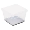 Organisateur tiroir plastique blanc transparent 8x8xH5cm