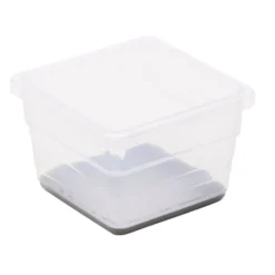 Organisateur tiroir plastique blanc transparent 8x8xH5cm