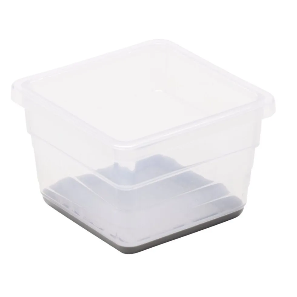 Organisateur tiroir plastique blanc transparent 8x8xH5cm