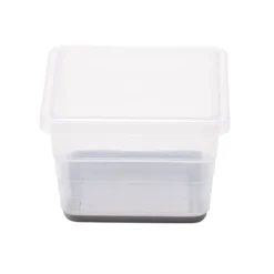 Organisateur tiroir plastique blanc transparent 8x8xH5cm