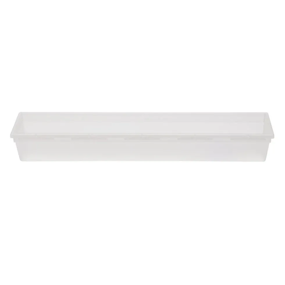 Organisateur tiroir plastique blanc transparent 38x8xH5cm