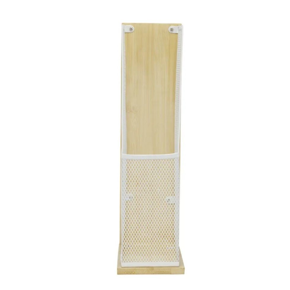 Organiseur de bureau pour documents bambou et métal 26,5x9xH33cm