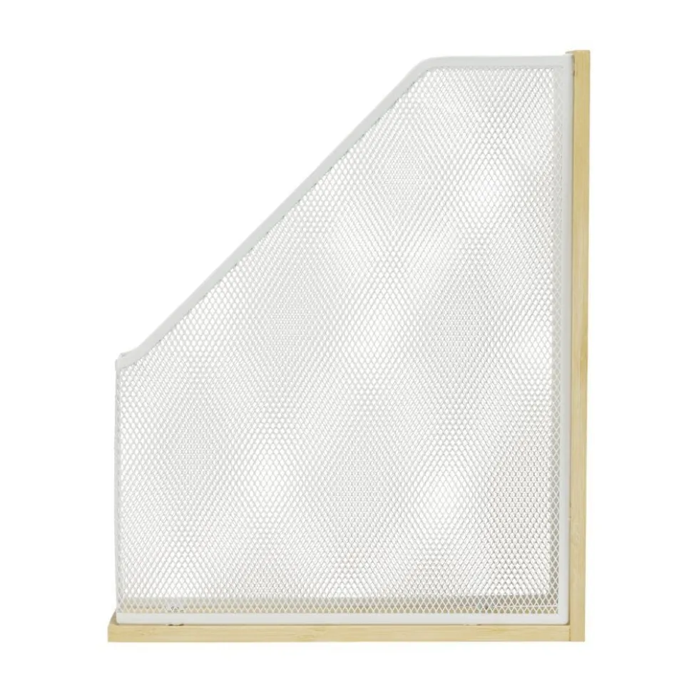 Organiseur de bureau pour documents bambou et métal 26,5x9xH33cm