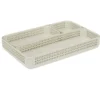 Organiseur de bureau pour tiroir x4 plastique beige 22x10,5xH4,5cm