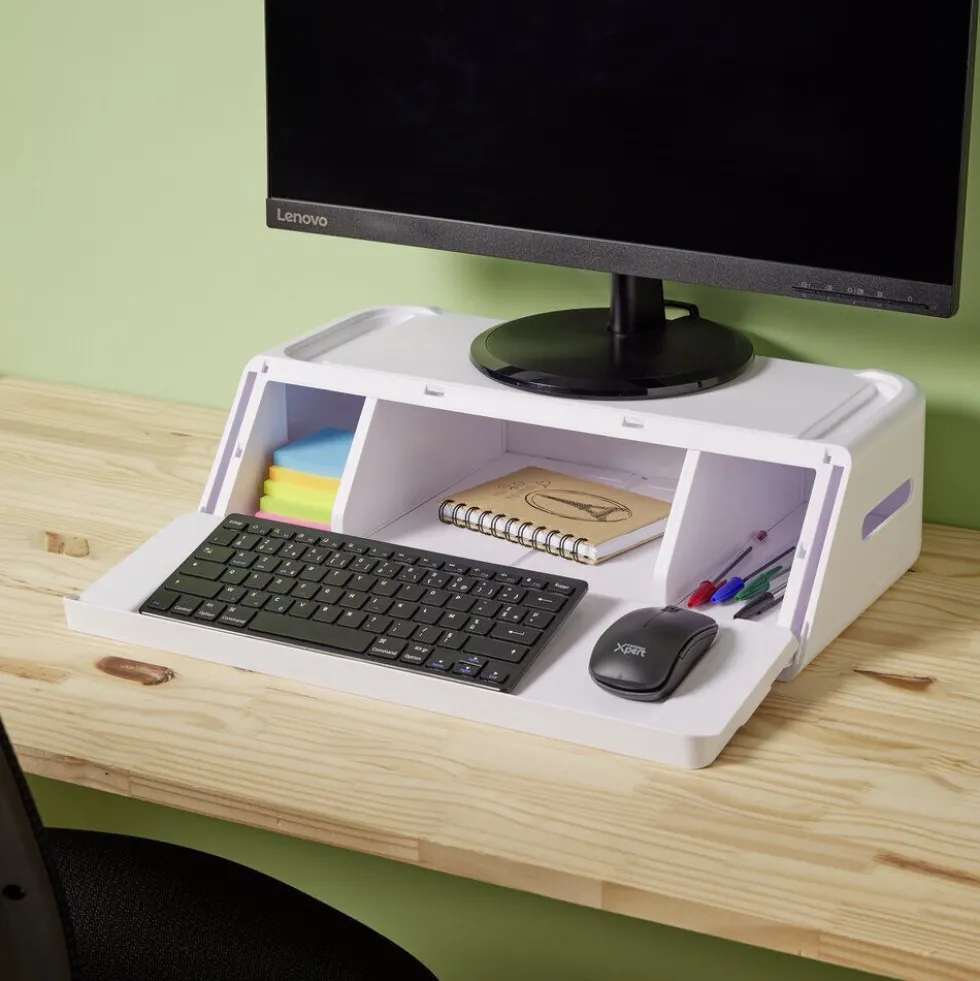 Organiseur de bureau 48x30x13cm polystyrène blanc
