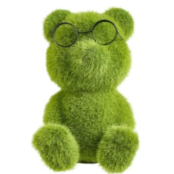 Ours en gazon synthétique vert 14x14xH20cm