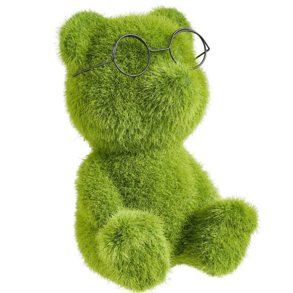 Ours en gazon synthétique vert 14x14xH20cm