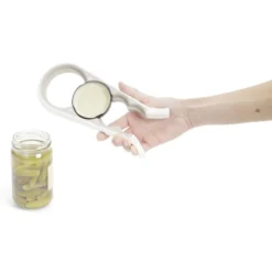 Ouvre bocal et bouteille universel blanc L23cm