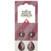 Paire de boucles d'oreilles pendantes L6,5cm (3 modèles)