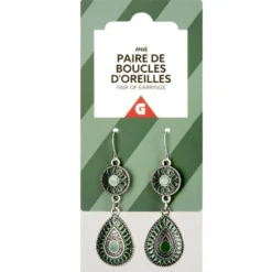 Paire de boucles d'oreilles pendantes L6,5cm (3 modèles)