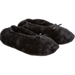 Paire de Chaussons ballerines noire blanc ou rouge