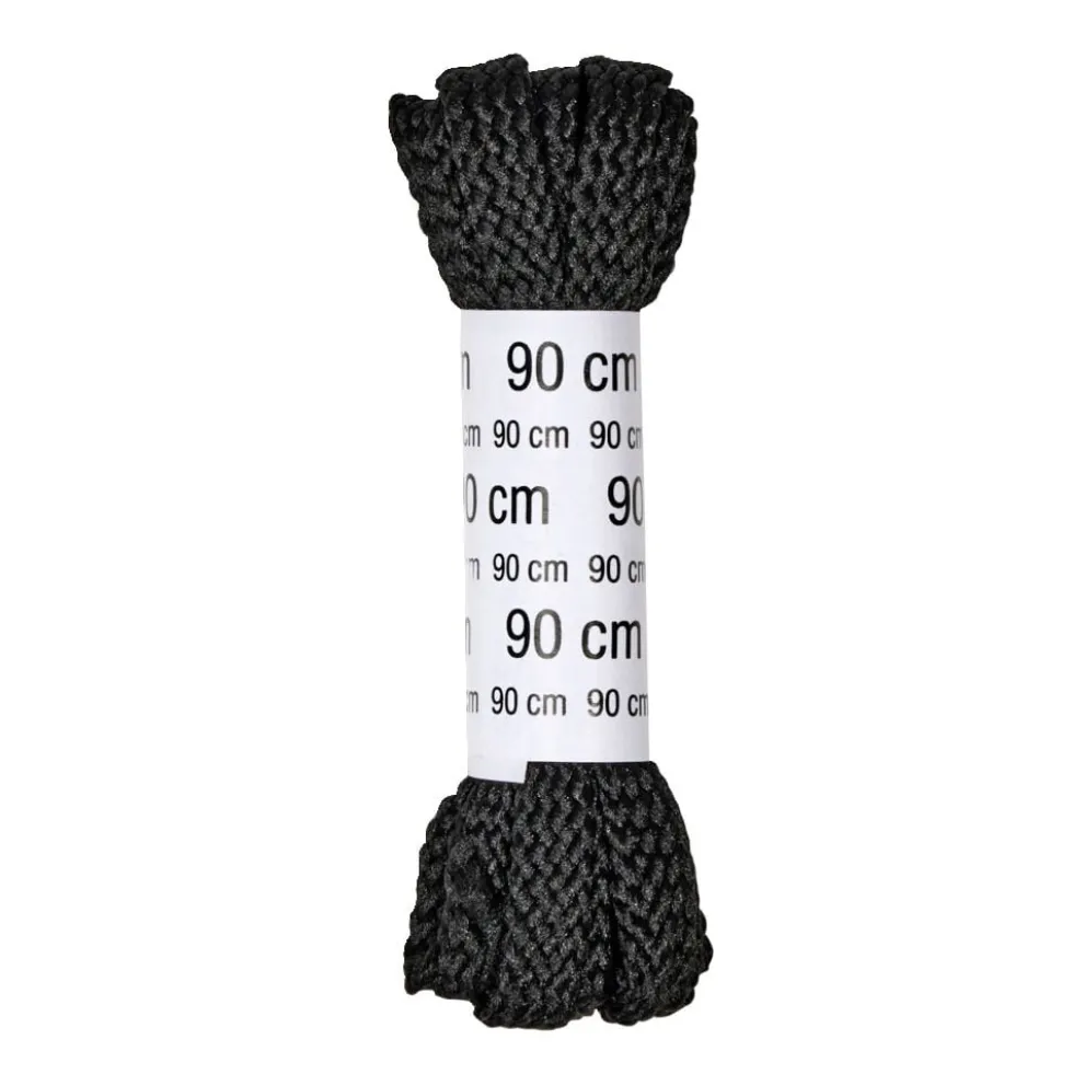 Paire de lacets noirs ou blancs L120cm (2 modèles)
