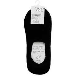 Paire de socquettes fibre de bambou et coton noir ou blanc x3