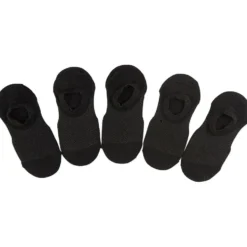 Paires de chaussettes invisible x5 femme noir