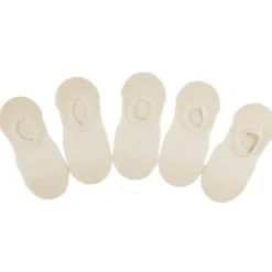 Paires de chaussettes invisible x5 femme beige