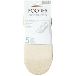 Paires de chaussettes invisible x5 femme beige