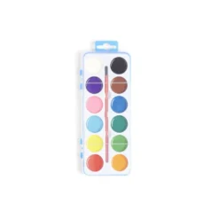 Palette de peinture avec pinceau 12 couleurs