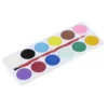 Palette de peinture à l'eau 12 couleurs avec pinceau 8x25cm