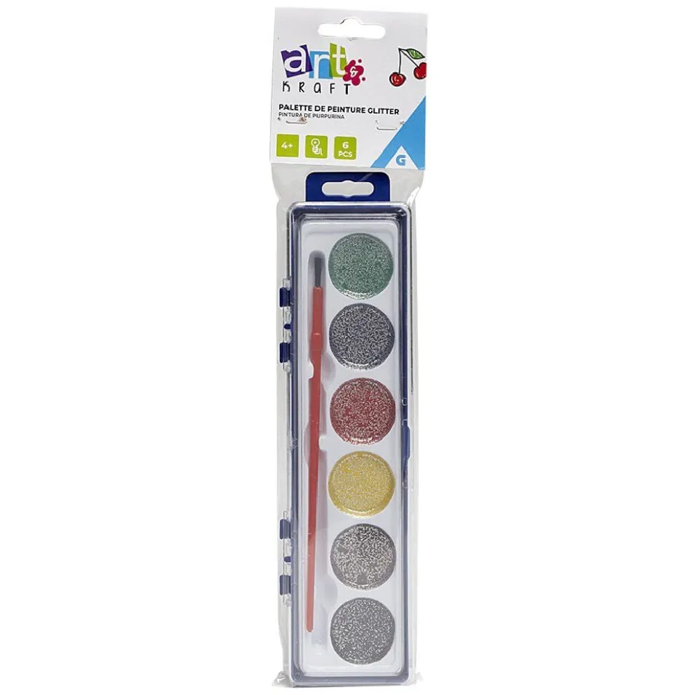 Palette peinture pailletée