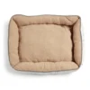 Panier couchage chien marron et motif os 55x75cm