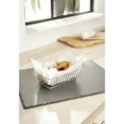 Panier de présentation en inox 24x10xH5,5cm