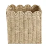 Panier de rangement carré papier tressé effet corde naturel 27x27x27cm
