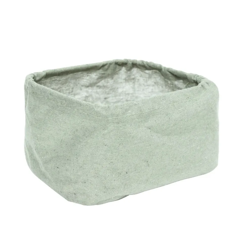 Panier de rangement vert ou marron 17x12xH10cm - 2 modèles