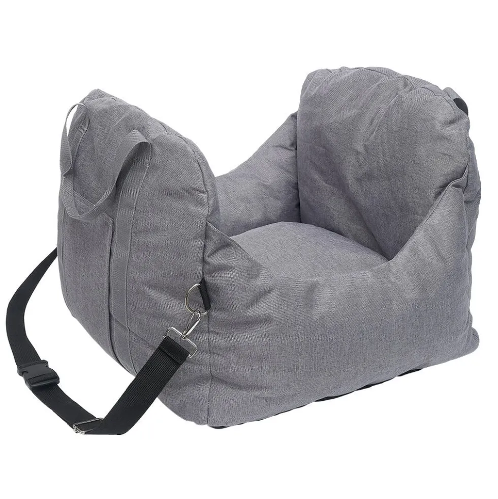 Panier de transport auto et couchage pour chien 3 en 1