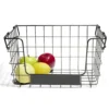 Panier superposable taille M métal noir 34,5x24x19cm