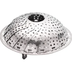 Panier vapeur réglable métal gris Ø28,5xH9,5cm
