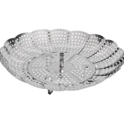 Panier vapeur réglable métal gris Ø28,5xH9,5cm