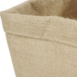 Panière Box Cube jute 31x31x31cm beige
