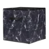 Panière Box Cube motif marbre noir et blanc 31x29xH31cm