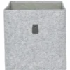 Panière Box Cube 31x29x31cm feutrine gris