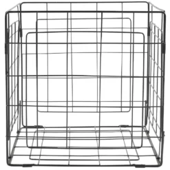 Panière Box Cube 31x31x31cm métal noir