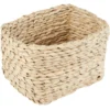 Panière carrée imitation osier naturel