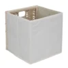 Panière de rangement Box Cube carrée 1 face tressée 27x27x27cm