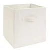 Panière de rangement Box Cube cartonnée gris clair 31x31xH29cm