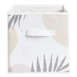 Panière de rangement Box Cube carrée 1 face à motif 27x27x27cm