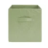 Panière de rangement Box Cube cartonnée vert menthe 31x31xH29cm