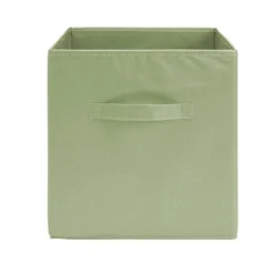 Panière de rangement Box Cube cartonnée vert menthe 31x31xH29cm