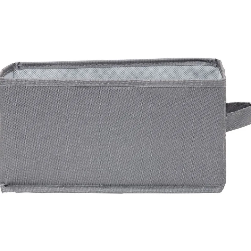 Panière de rangement Box Cube gris 29x15xH15cm