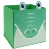 Panière de rangement carrée enfant crocodile 31x31xH31cm