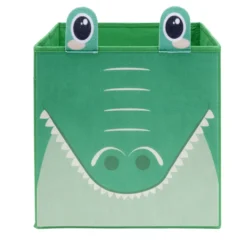 Panière de rangement carrée enfant crocodile 31x31xH31cm
