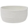 Panière de rangement coton blanc Ø22xH11cm