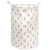 Panière de rangement enfant souple motif cerise Ø34xH52cm